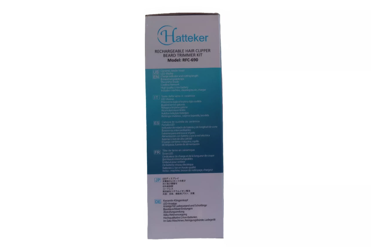 Hatteker RFC-690 – Akumulatorowa maszynka 3w1 z wyświetlaczem LED