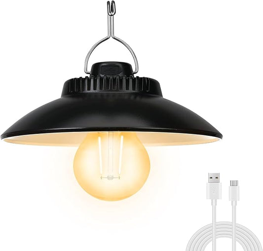 Yizhet Lampa kempingowa retro Ładowalna lampa LED