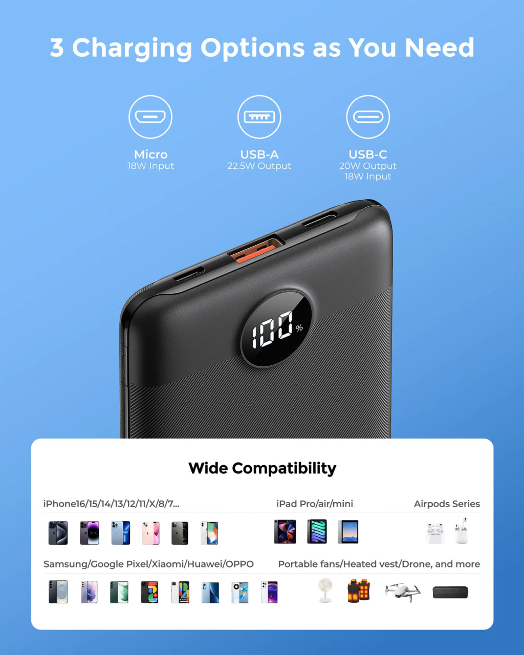 Powerbank VEEKTOMX Mini 10000 mAh