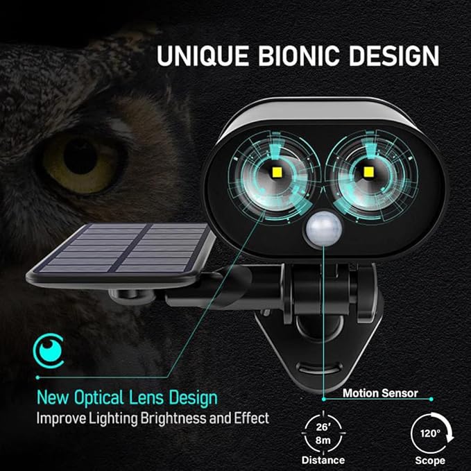 Solarna lampa ścienna LED