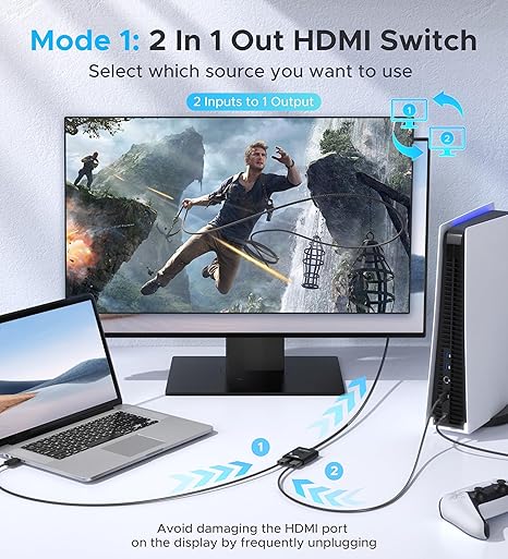 WARRKY przełącznik HDMI 2-w-1