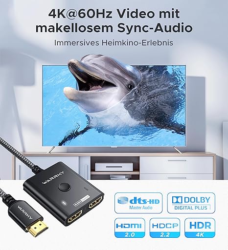 WARRKY przełącznik HDMI 2-w-1