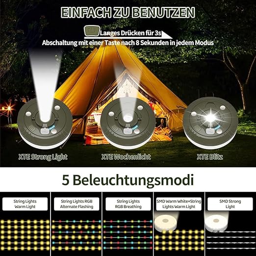 Anyingkai przenośne lampki 2 w 1