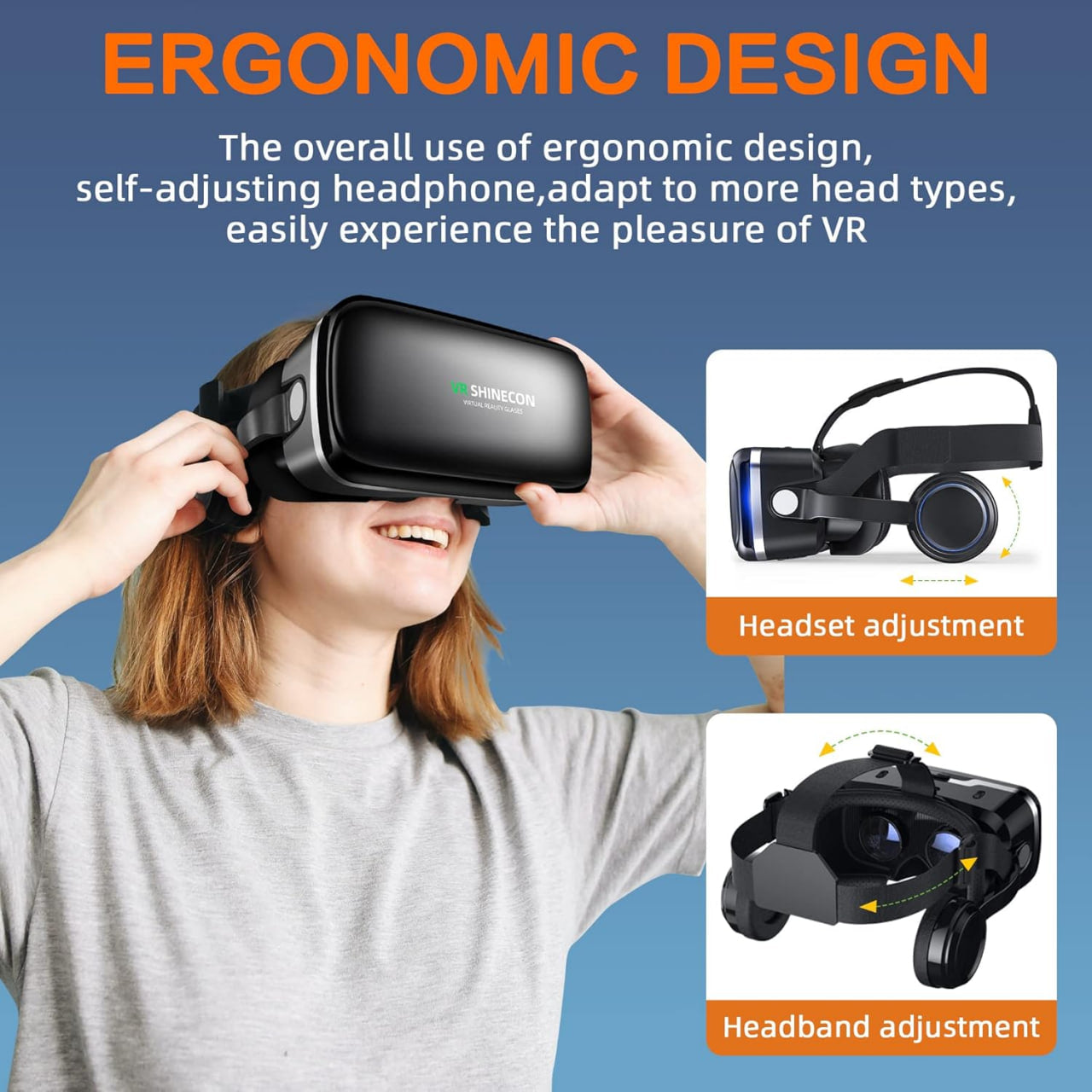 FIYAPOO okulary VR 3D z zestawem słuchawkowym