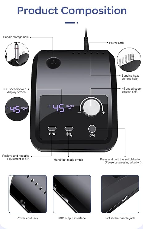 Elektryczna frezarka do paznokci 35 W