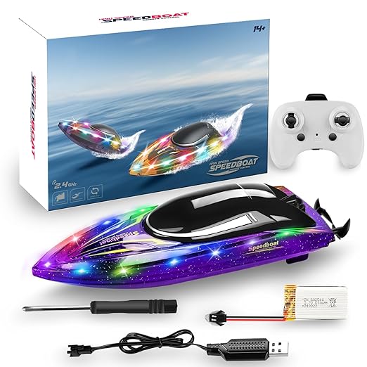 Black Ghoda RC Boat z LED