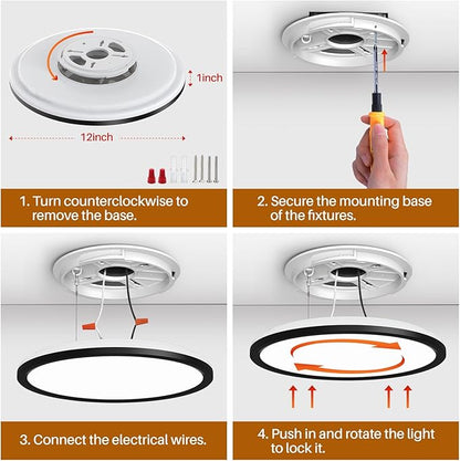 Lampa sufitowa AmazeFan 12 cali z pilotem