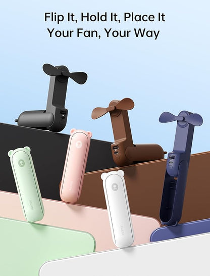 JISULIFE Mini Wentylator Ręczny 3w1
