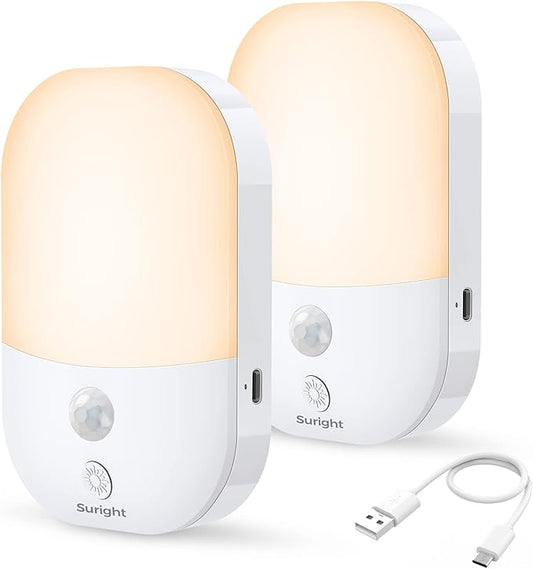 Suright zestaw 2 szt. lamp nocnych LED